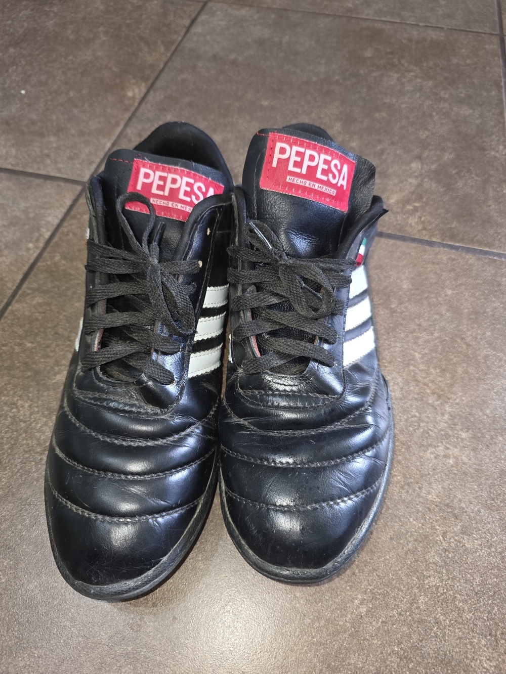Men’s Black Tachones with White Stripes